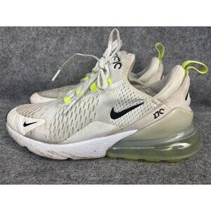 Nike Air Max 270 Shoes Mens Size 9.5 White Volt Running Sneakers AH6789-108